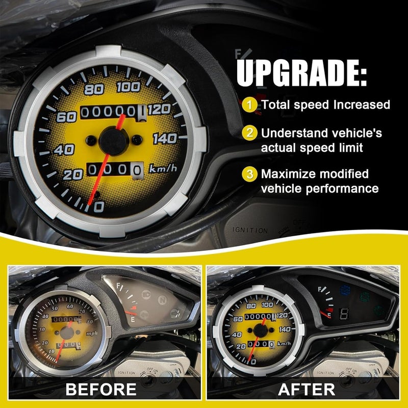 psler Speedometer for Hawk 250 - Motorcycle Speedometer Motorcycle Tachometer Dirt Bike Odometer Fuel Gauge for Hawk 250 Hawk 250CC,1 PCS - Image 3